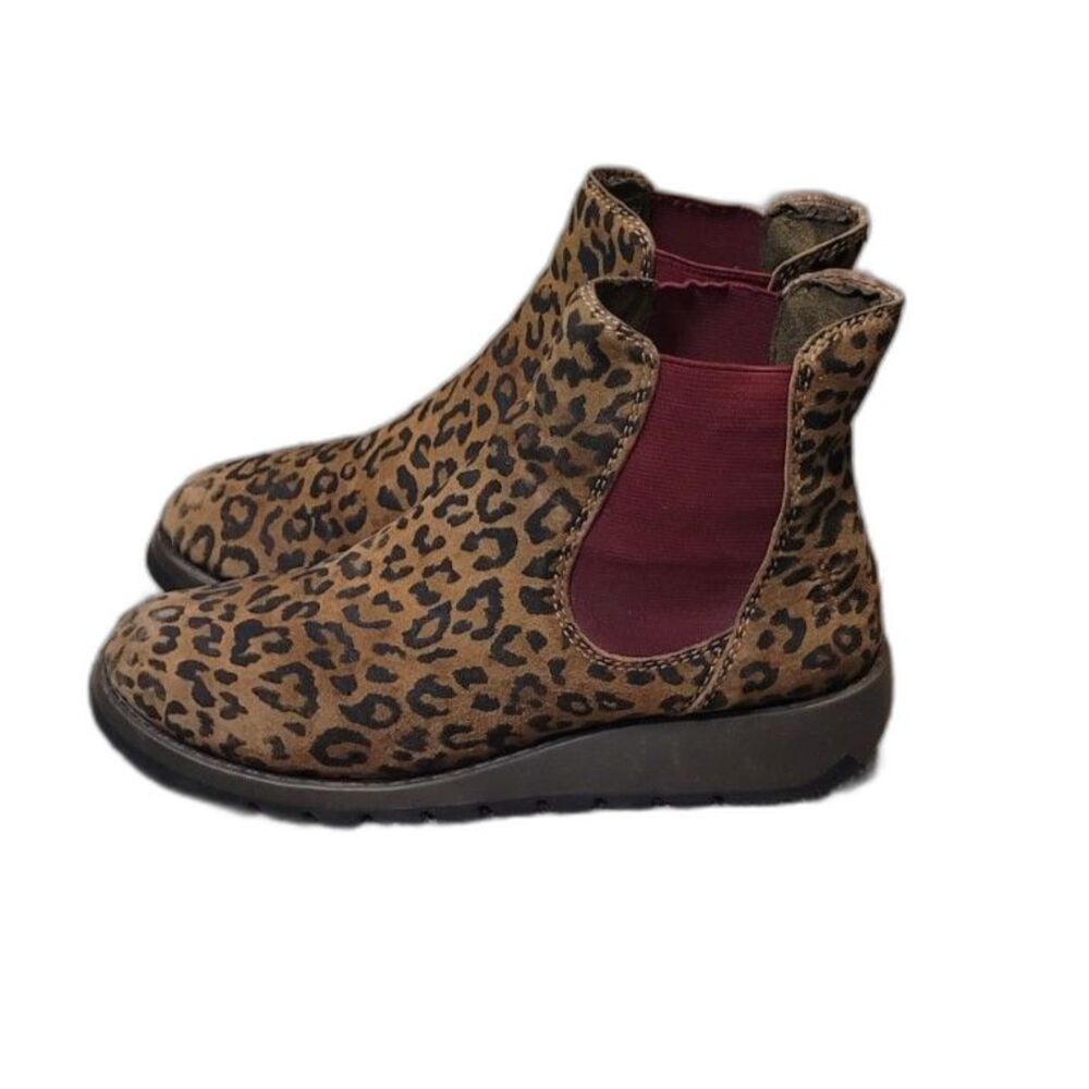 Fly London Leopard Print Booties